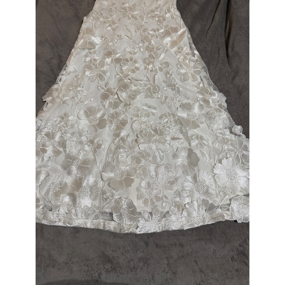 NWOT Lulus Glamour Garden White 3D Floral Embroidered Midi Dress‎ Size XS White - Picture 4 of 12